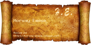 Horvay Emese névjegykártya